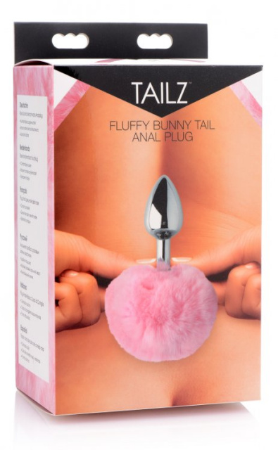 TAILZ - Fluffy Bunny Tail Anal Plug - Pink